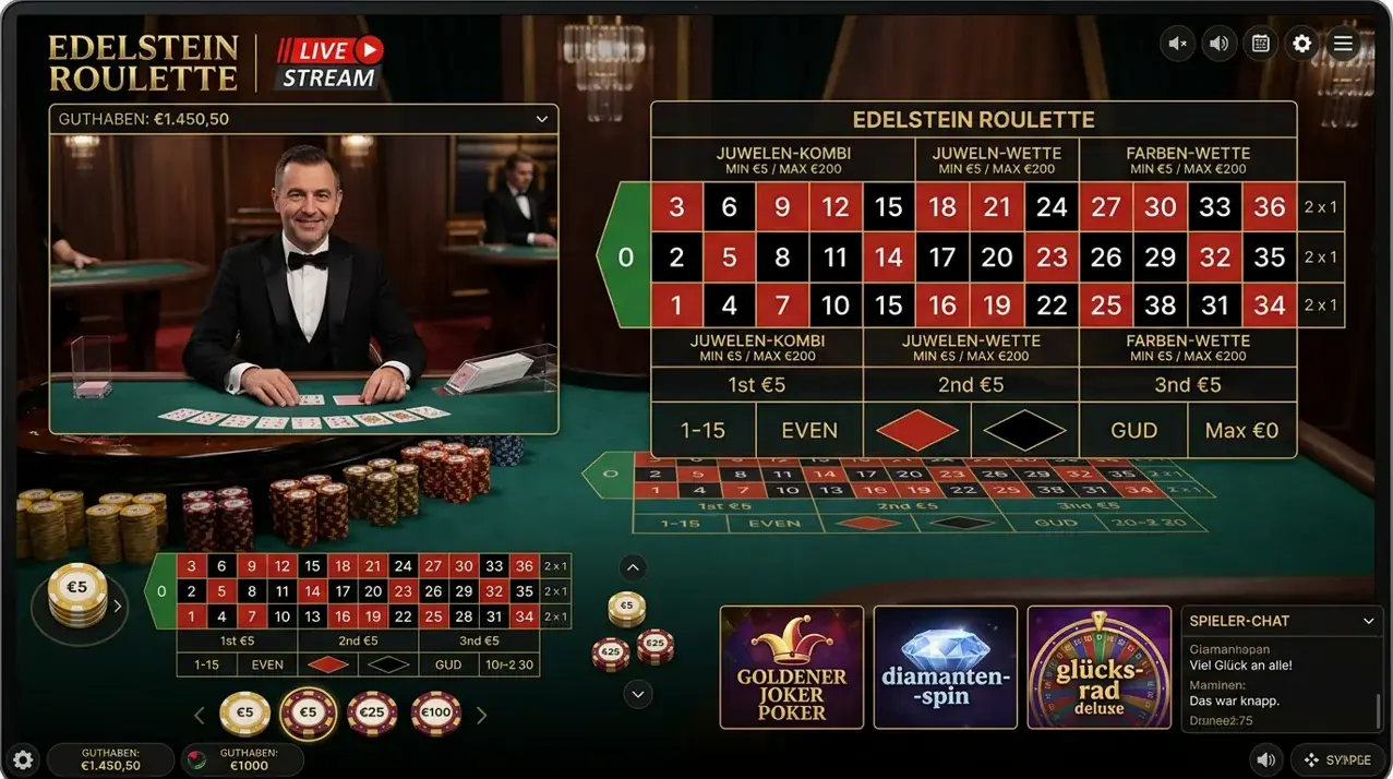 Live-Casino — Auswahl bei LuckyCapone